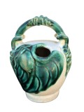 VAS VINTAGE DECORATIV DIN CERAMICĂ SMĂLȚUITĂ, VIETNAM