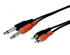 Cablu 2 RCA tata la 2 Jack 6.3 Stage Line MCA-304 foto