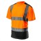 Tricou de inalta vizibilitate, partea de jos neagra, portocaliu, marimea L 81-731-L