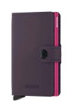 Secrid portofel de piele Miniwallet Matte Dark Purple-Fuchsia culoarea violet