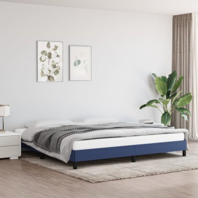 vidaXL Cadru de pat fără saltea, albastru, 200x200 cm, textil 346750 foto