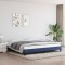 vidaXL Cadru de pat, albastru, 200x200 cm, material textil