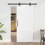 Ușă glisantă cu set de accesorii &#039;ORKDAL&#039;Alb Lemn Solid de Pin