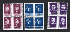 ROMANIA 1962 - PRIMUL ZBOR IN GRUP, VOSTOK 3 SI 4, BLOCURI, MNH - LP 547