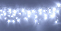 Perdea luminoasa tip turturi 240 LED-uri albe lumina rece interconectabila WELL foto