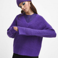 Medicine pulover femei, culoarea violet, călduros