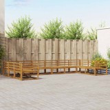 vidaXL Set de canapele de exterior 10 pcs natural Lemn Solid de Acacia 3368222