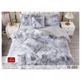 Cumpara ieftin Lenjerie Fluffy Super Pufoasa 6 Piese, Gri Deschis Pestrit - EL005