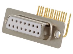 Conector D-Sub 15-Pin Mamă PCB 90&deg;