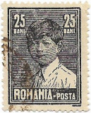 Mihai I, format mare, cu filigran (uzuale), 1928 - 25 B, obliterat, Regi, Stampilat