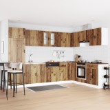 vidaXL Dulap baza chiuvetă cu ușă Porto 2 pcs Maro 80 x 46 x 84.5 cm