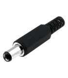 Mufa alimentare DC tata 5.5x2.1 mm 9mm pe cablu PC-2.1/5.5, Oem