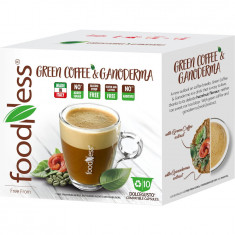 Capsule Foodness mix cu aroma de cafea verde si ganoderma, compatibile Dolce Gusto, 10 capsule, 120g