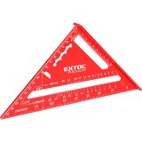 EXTOL PREMIUM echer de t&acirc;mplar, 180 mm, ALU, gravat cu laser, gradație mm, gradație &icirc;nclinată 0-90&deg;