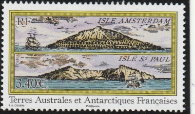 Taaf 2013 - Colonii franceze ,Insula Amsterdam si St. Paul , dantelat , MNH ,Mi.811 foto