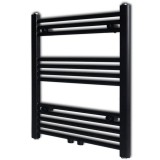 Radiator port-prosop &icirc;ncalzire centrala baie drept negru 600 x 764 mm GartenMobel Dekor, vidaXL