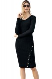 F685-1 Rochie midi, accesorizata, croi mulat, M/L, S/M