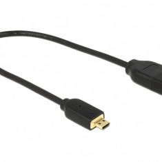 Adaptor HDMI la Micro-D HDMI M-T 3D 4K 20cm, Delock 65687