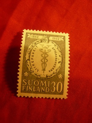 Serie Finlanda 1962 - 100 Ani Banca Finlandei , 1 valoare foto