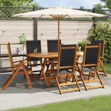 vidaXL Set mobilier de exterior, 7 piese, lemn masiv de acacia 41748