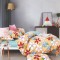 Lenjerie de pat pentru o persoana cu 2 huse de perna patrata, Ismay, bumbac mercerizat, multicolor