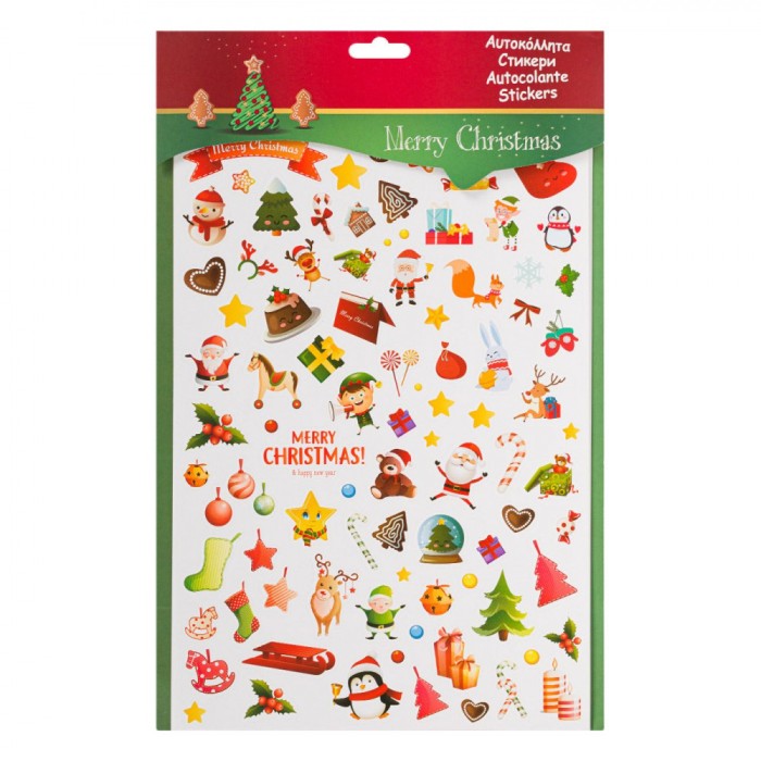 Set Autocolante Crăciun, 1000 Bucăți, Multicolor