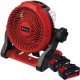 Einhell GE-CF 18/2200 Li PXC + Twinpack - Ventilator 3 trepte + Set 2 acumulatori Li-Ion 18 V 4 Ah