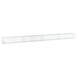 Cumpara ieftin Cos gabion cu capac, argintiu, 800x50x50 cm, fier galvanizat