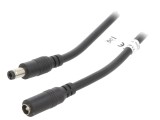 Cablu Alimentare DC 5,5x2,5 mm Negru 10m