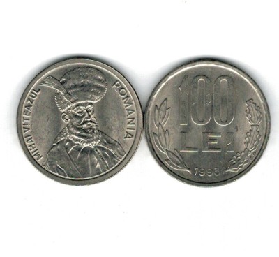 Romania 1993 - 100 lei, XF+ foto