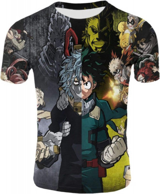 Tricou pentru Cosplay My Hero MHA - Tricouri cu g&amp;acirc;t cu sublimare cu imprimare 3D foto