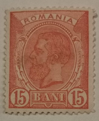 Rom&amp;acirc;nia Lp 51 Spic de gr&amp;acirc;u fără filigran 15 bani nestampilat foto