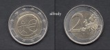 PORTUGALIA 2009, 2 euro, 10 ani EMU