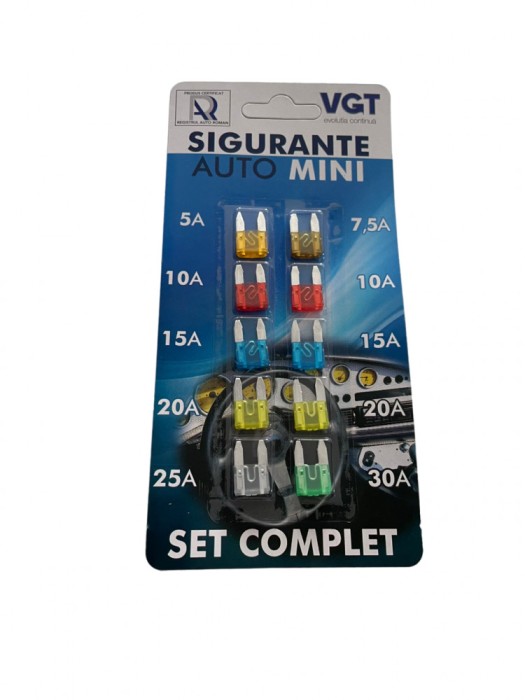 Siguranțe auto mini, set 10 buc.