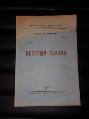 REFORMA AGRARA, COLECTIA MEMORII NR.2/1945 foto