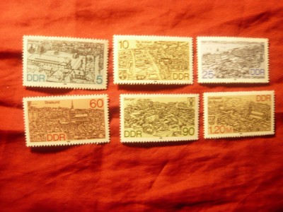 Serie DDR 1988 Peisaje urbane , 6 valori foto