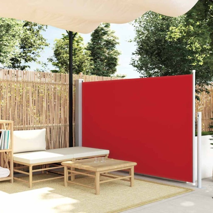 vidaXL Copertină laterală retractabilă, roșu, 140x300 cm 45356