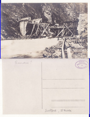 Pasul Surduc (Gorj ) - pod distrus, militara- WWI, WK1 foto
