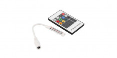 Controler banda LED RGB, telecomanda RF 20 taste, mufa 5.5-2.1 mama foto