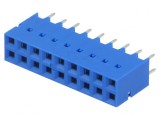 Soclu PCB-PCB mamă 2,54mm 18 pini THT aurit drept