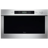 Cuptor cu microunde incorporabil AMW 435 IX, 22 L, 750 W, control electronic, afisaj LCD, Jet Defrost, inox