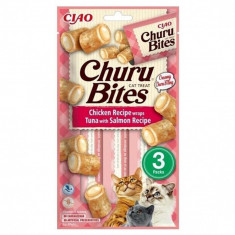 Inaba Churu Bites pisică pui cu ton și somon 3 x 10 g