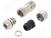 Conector M8, 4 pini, clasa etanseitate IP65, IP67, DEGSON ELECTRONICS - PASH-M8A-04P-FF-SL7001-00A(H)