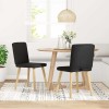 VidaXL Scaune de bucătărie, 2 buc. negru, textil 4101199