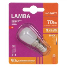 Bec LED Lamba, LL351-MJ850, E14, 1W, Lumină Albă Caldă, 3000K, Durată Viață 25.000 Ore