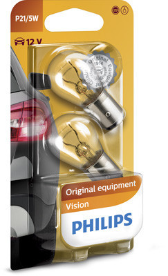 SET 2 BECURI SEMNALIZARE P21/5W 12V (blister) PHILIPS 78753 foto