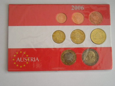 D12 - Set monede - euro - Austria - emis in anul 2006 foto