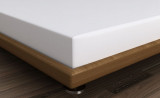 Cearceaf de pat cu elastic, 160x200 cm, 100% bumbac ranforce, Patik, White, alb