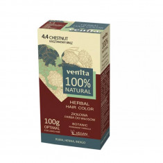 Vopsea de par bio naturala 100%, Venita, 4.4 castaniu, 100 g