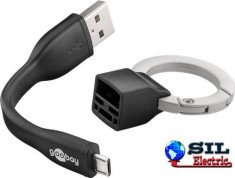Cablu micro USB tip breloc foto